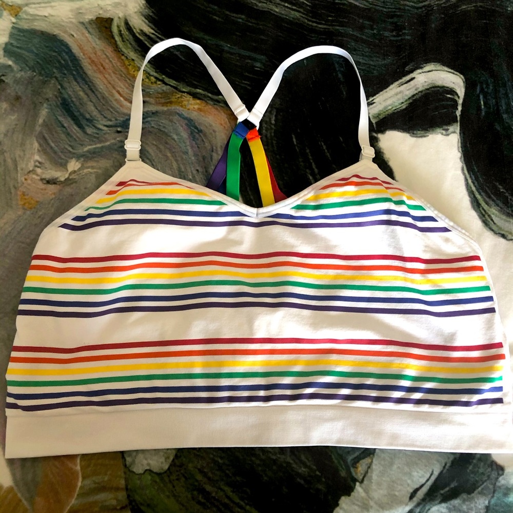 Cacique rainbow stripe bralette size 22/24